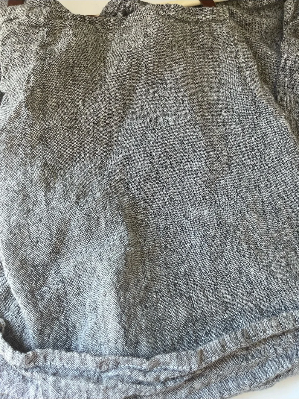 Crate & Barrel Organic Cotton Apron with Leather Straps
